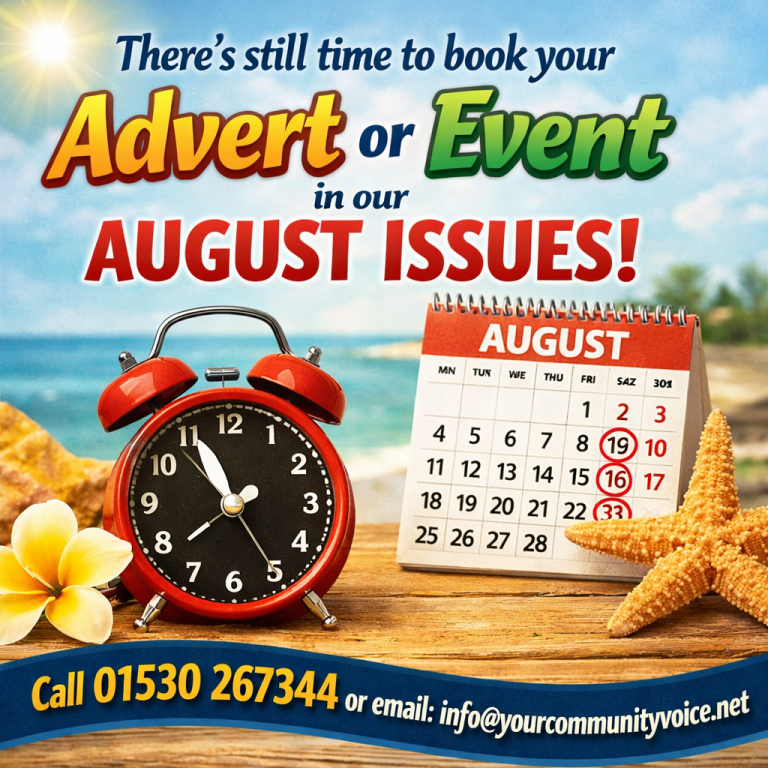 Book now for our August issues